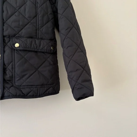 J. Crew Black Quilted Jacket with Gold Accents Size S - Picture 5 of 12